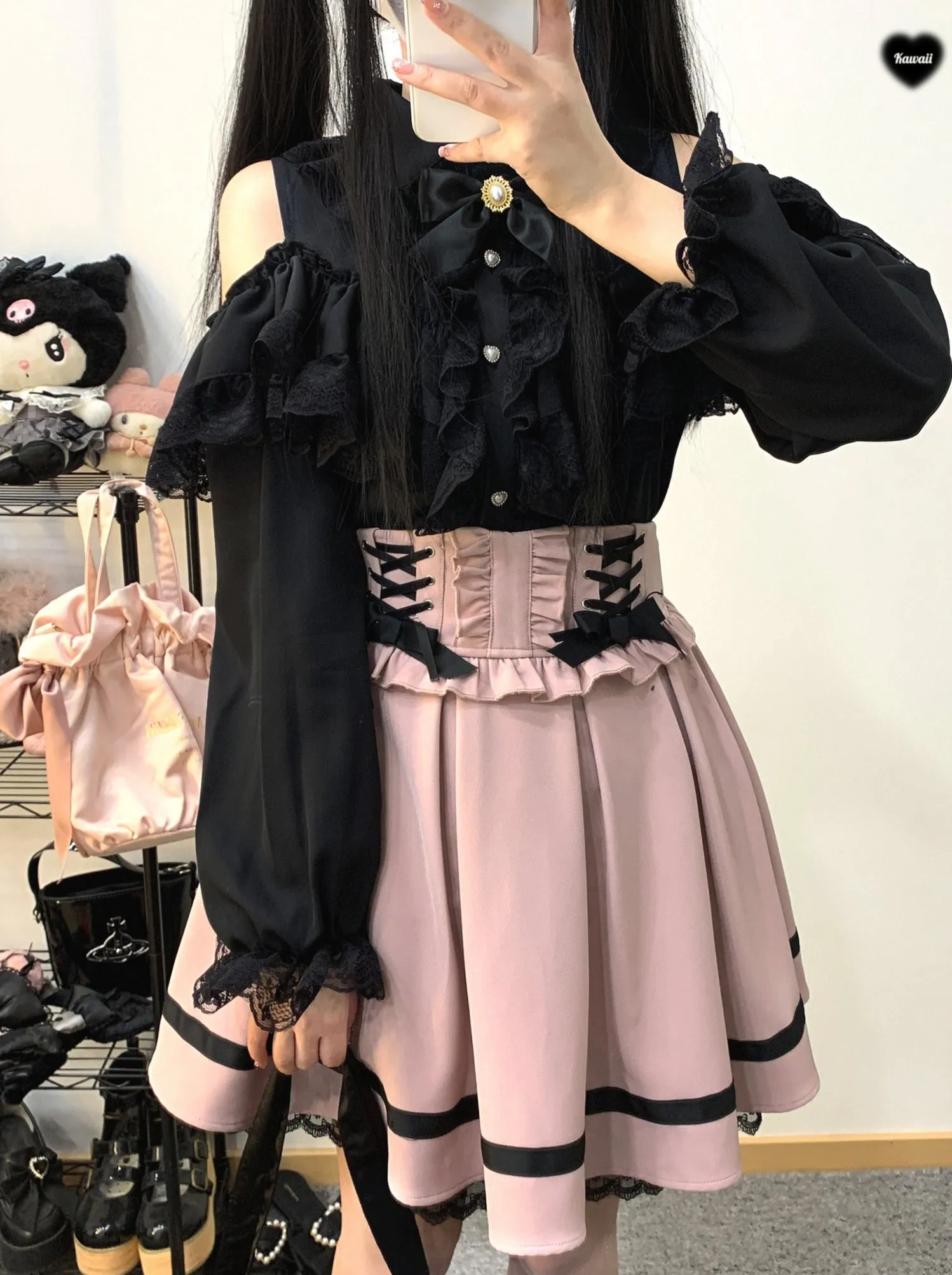 Race -up Waist Frill Chukart