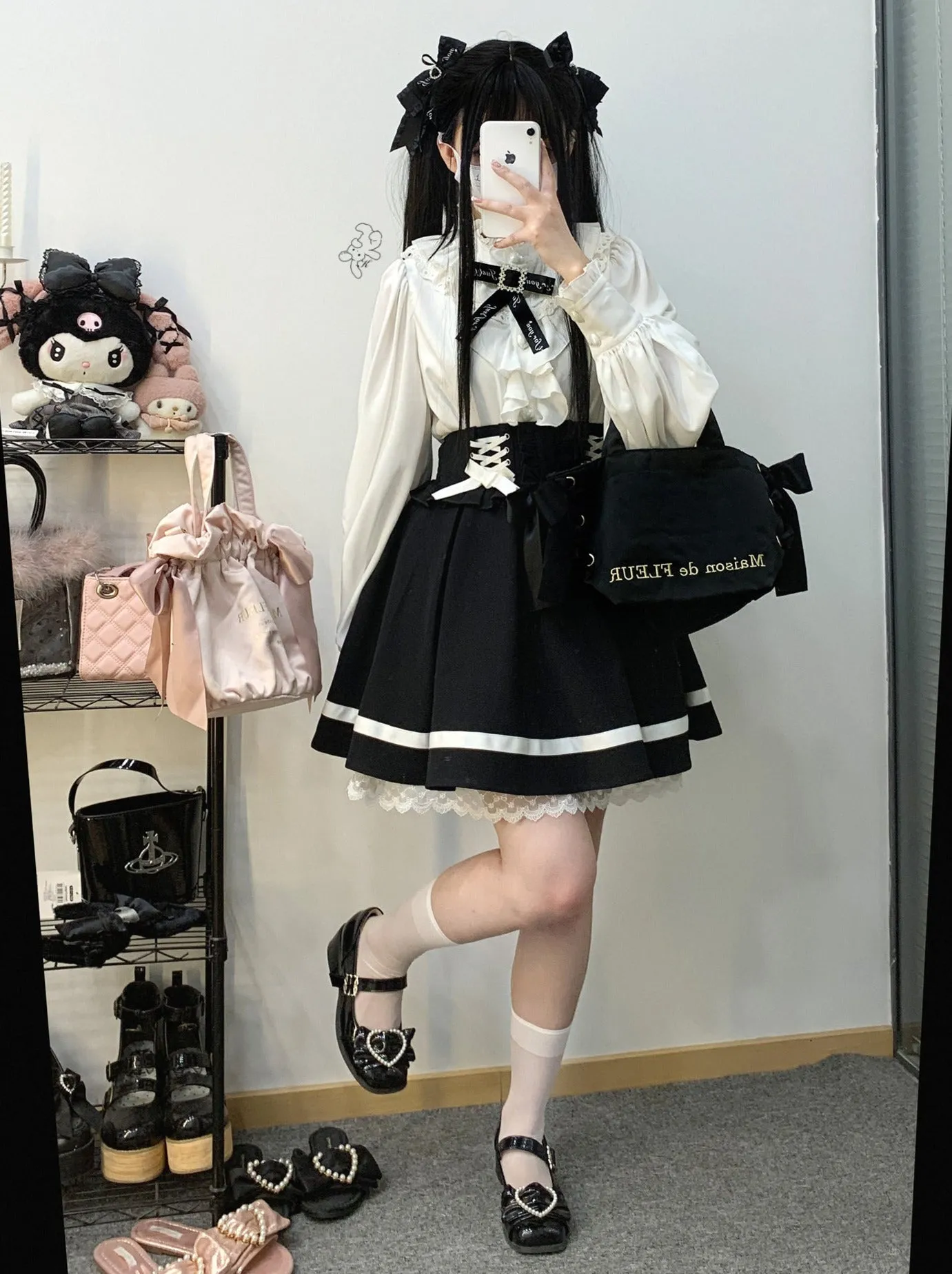 Race -up Waist Frill Chukart