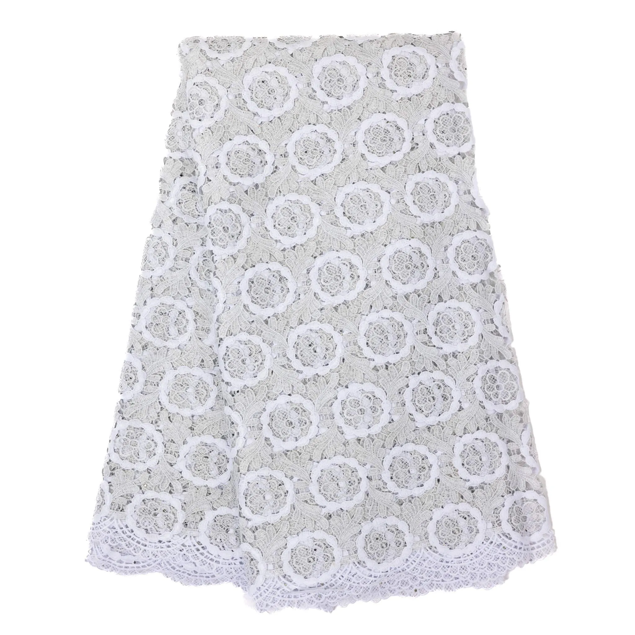Silver & White Guipure/Cod Lace
