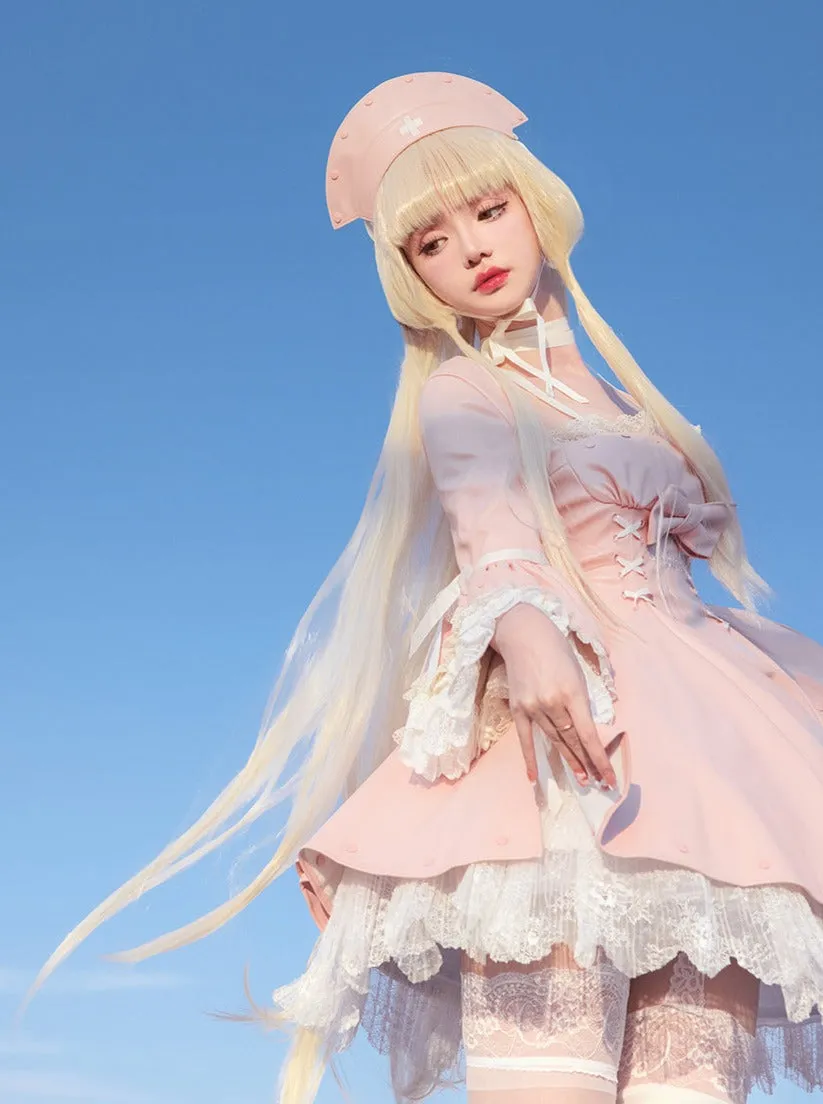 Sweet Girly Frill Dress   Hat