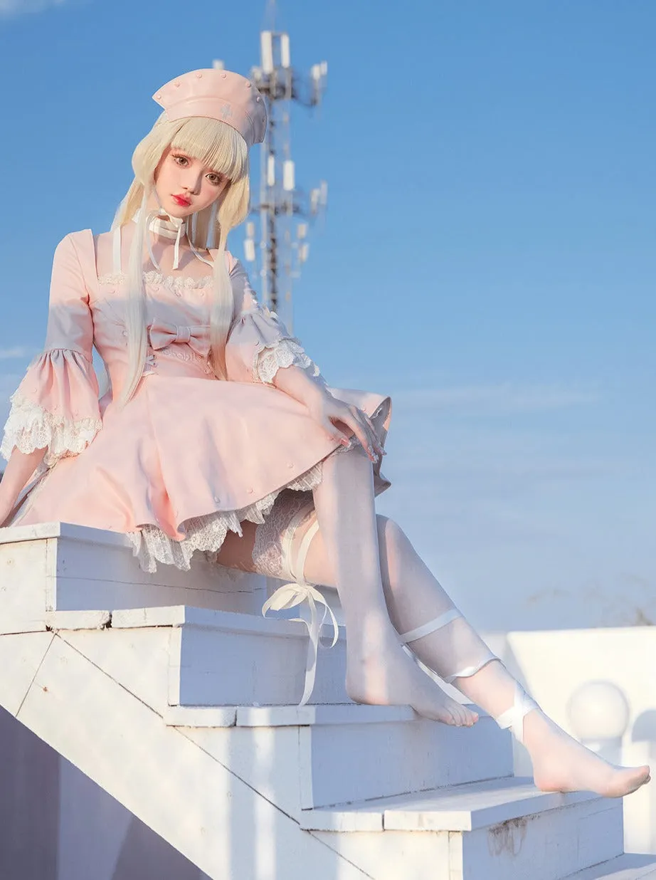 Sweet Girly Frill Dress   Hat