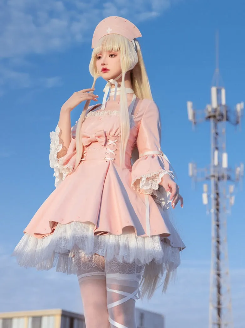 Sweet Girly Frill Dress   Hat