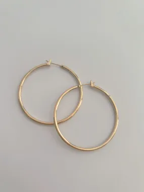 Thin Gold Hoop Earrings