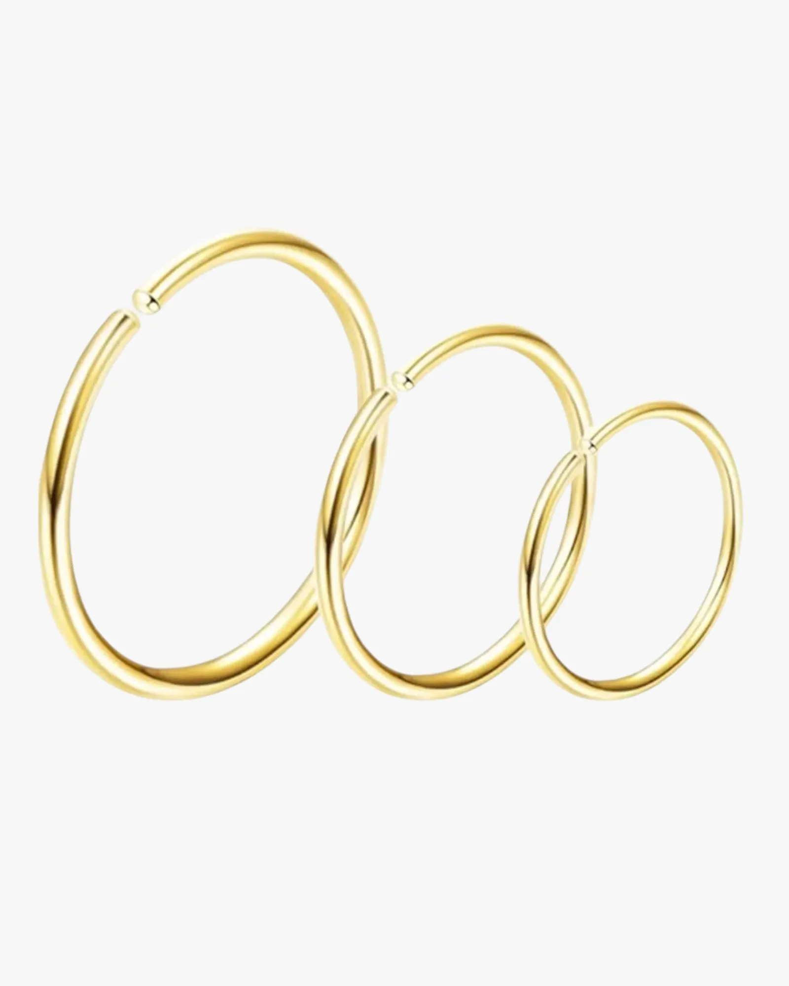 Triple Thin Hoop Set