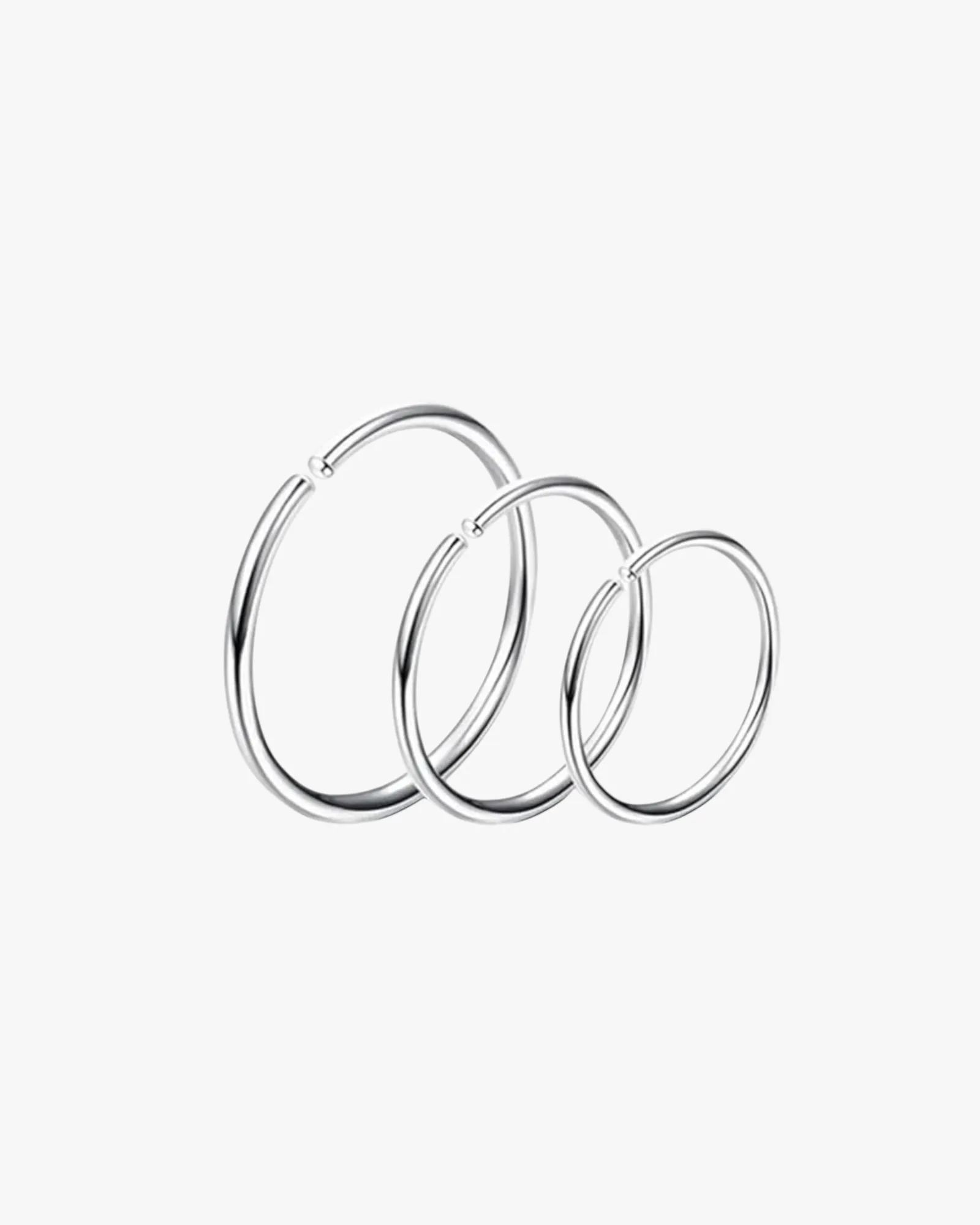 Triple Thin Hoop Set
